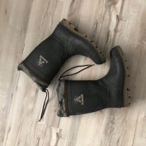 Kamik Charcoal Greenish Snow Boots with Insoles